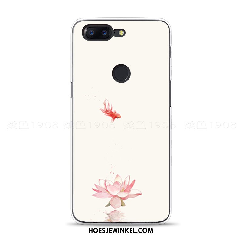 Oneplus 5t Hoesje Roze All Inclusive Mobiele Telefoon, Oneplus 5t Hoesje Chinese Stijl Bloemen