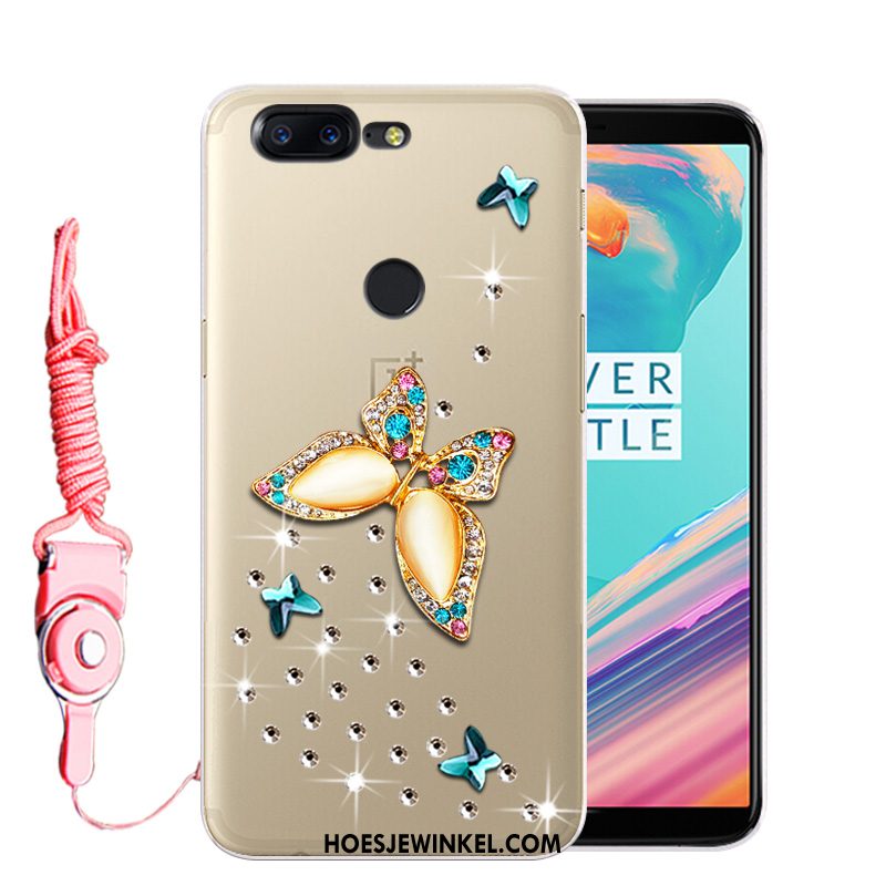 Oneplus 5t Hoesje Roze Mobiele Telefoon Bescherming, Oneplus 5t Hoesje Met Strass Zacht