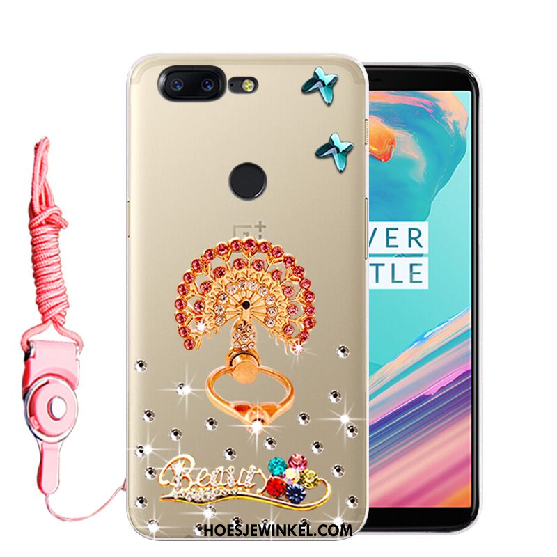 Oneplus 5t Hoesje Roze Mobiele Telefoon Bescherming, Oneplus 5t Hoesje Met Strass Zacht