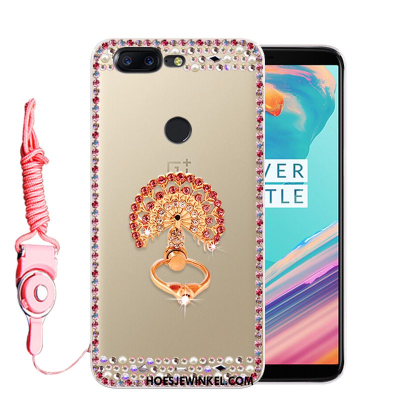 Oneplus 5t Hoesje Roze Mobiele Telefoon Bescherming, Oneplus 5t Hoesje Met Strass Zacht