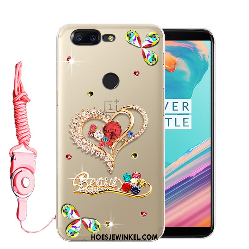 Oneplus 5t Hoesje Roze Mobiele Telefoon Bescherming, Oneplus 5t Hoesje Met Strass Zacht