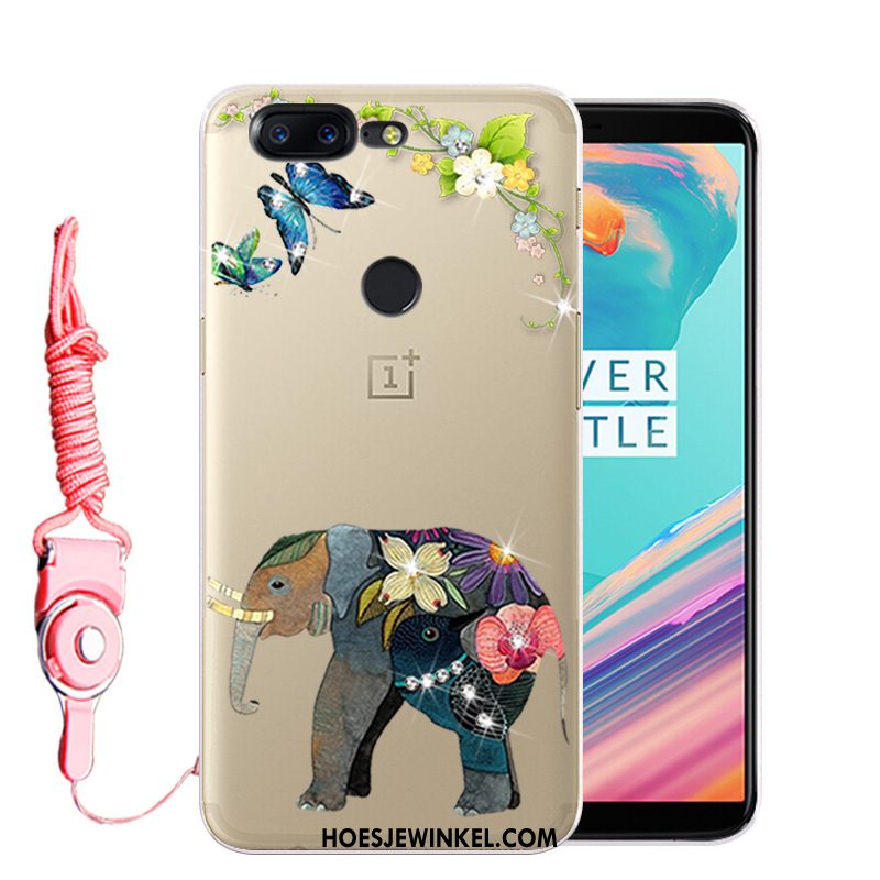 Oneplus 5t Hoesje Roze Mobiele Telefoon Bescherming, Oneplus 5t Hoesje Met Strass Zacht