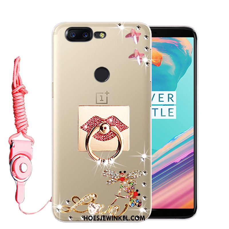 Oneplus 5t Hoesje Roze Mobiele Telefoon Bescherming, Oneplus 5t Hoesje Met Strass Zacht