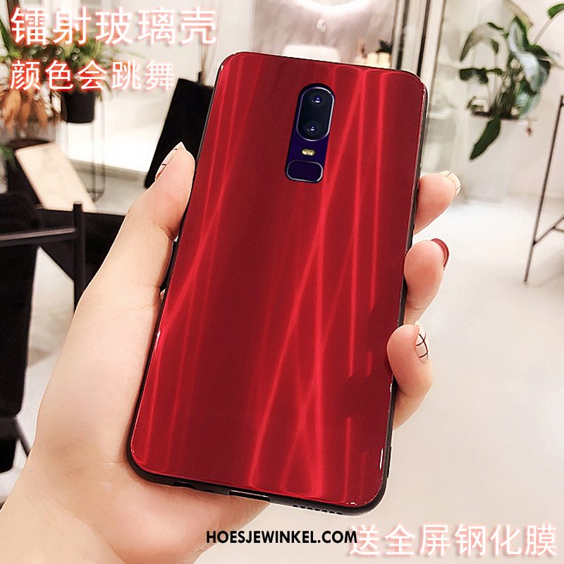 Oneplus 6 Hoesje Bescherming Anti-fall All Inclusive, Oneplus 6 Hoesje Mobiele Telefoon Rood