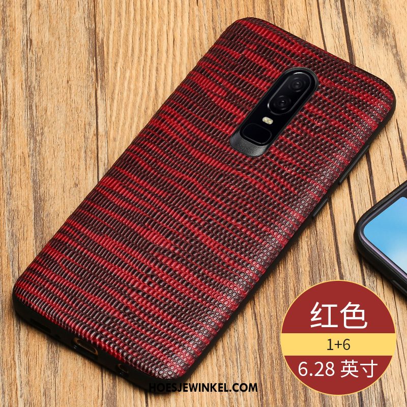 Oneplus 6 Hoesje Bescherming Rood Mobiele Telefoon, Oneplus 6 Hoesje Luxe Hoes