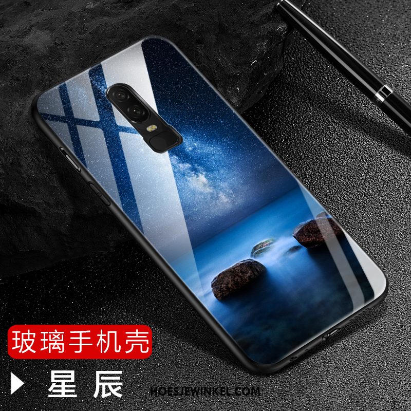 Oneplus 6 Hoesje Blauw Zacht Mobiele Telefoon, Oneplus 6 Hoesje Trendy Merk Persoonlijk