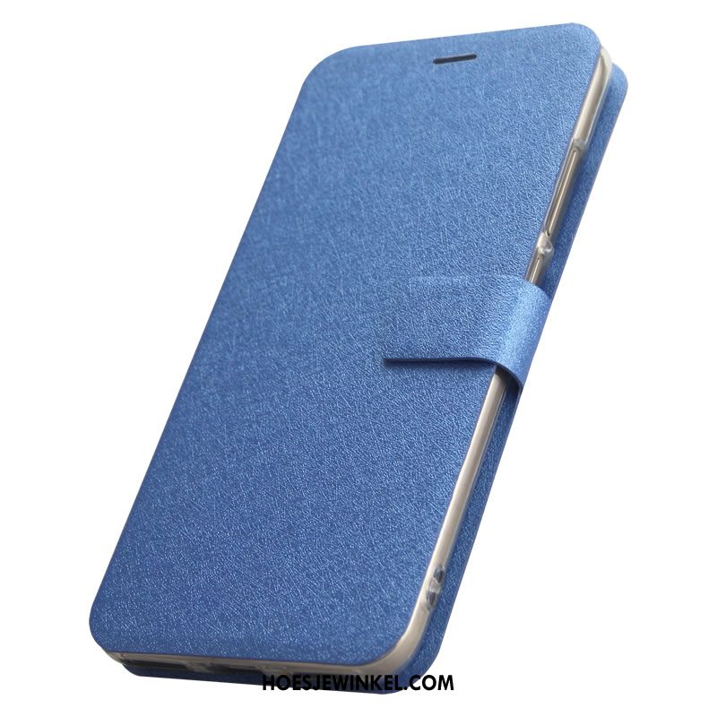 Oneplus 6 Hoesje Folio Blauw Hoes, Oneplus 6 Hoesje Leren Etui All Inclusive