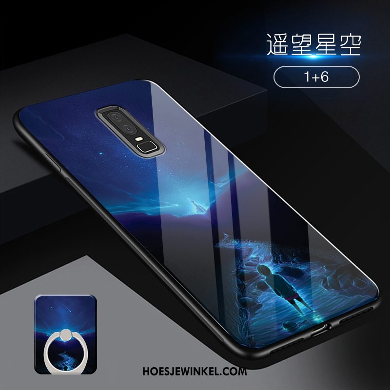 Oneplus 6 Hoesje Hoes Blauw Mobiele Telefoon, Oneplus 6 Hoesje Anti-fall Bescherming