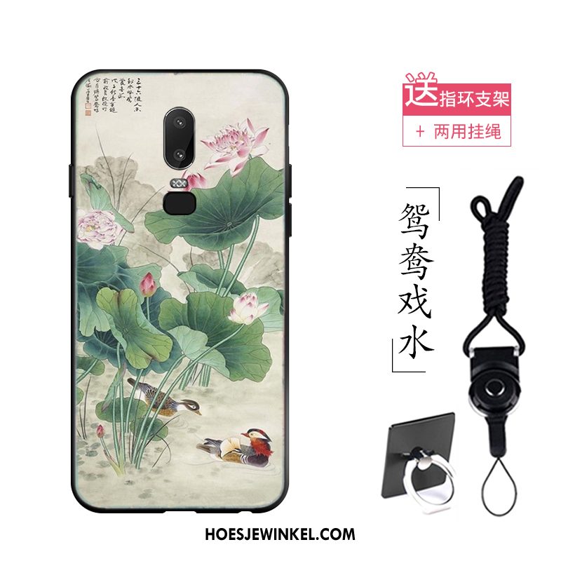 Oneplus 6 Hoesje Mooi Nieuw Zacht, Oneplus 6 Hoesje Chinese Stijl Hoes