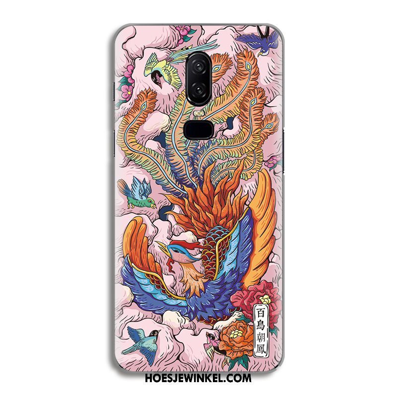 Oneplus 6 Hoesje Original Chinese Stijl Mobiele Telefoon, Oneplus 6 Hoesje Hoes Rood