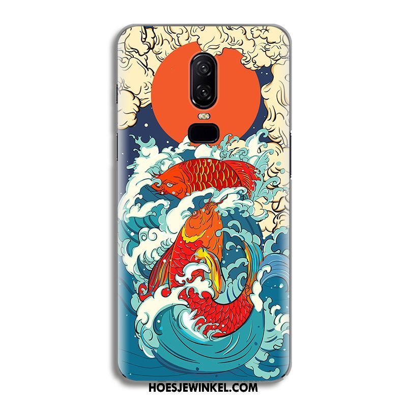 Oneplus 6 Hoesje Original Chinese Stijl Mobiele Telefoon, Oneplus 6 Hoesje Hoes Rood