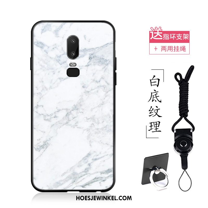 Oneplus 6 Hoesje Siliconen Wit Patroon, Oneplus 6 Hoesje Grote Mobiele Telefoon