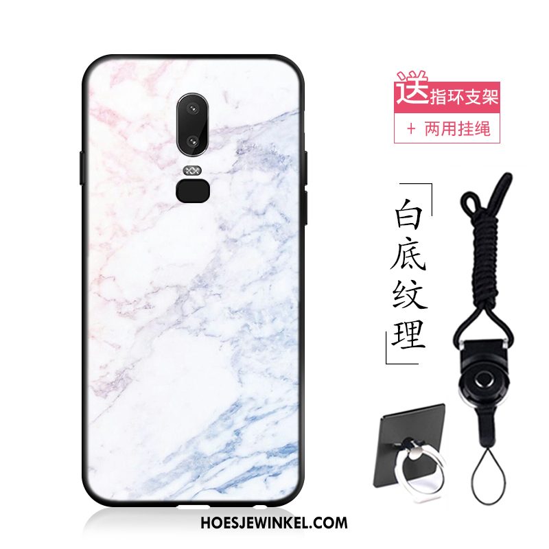 Oneplus 6 Hoesje Siliconen Wit Patroon, Oneplus 6 Hoesje Grote Mobiele Telefoon