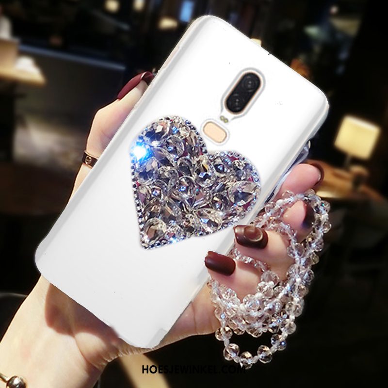 Oneplus 6 Hoesje Trend Hoes Wit, Oneplus 6 Hoesje Bescherming Mobiele Telefoon