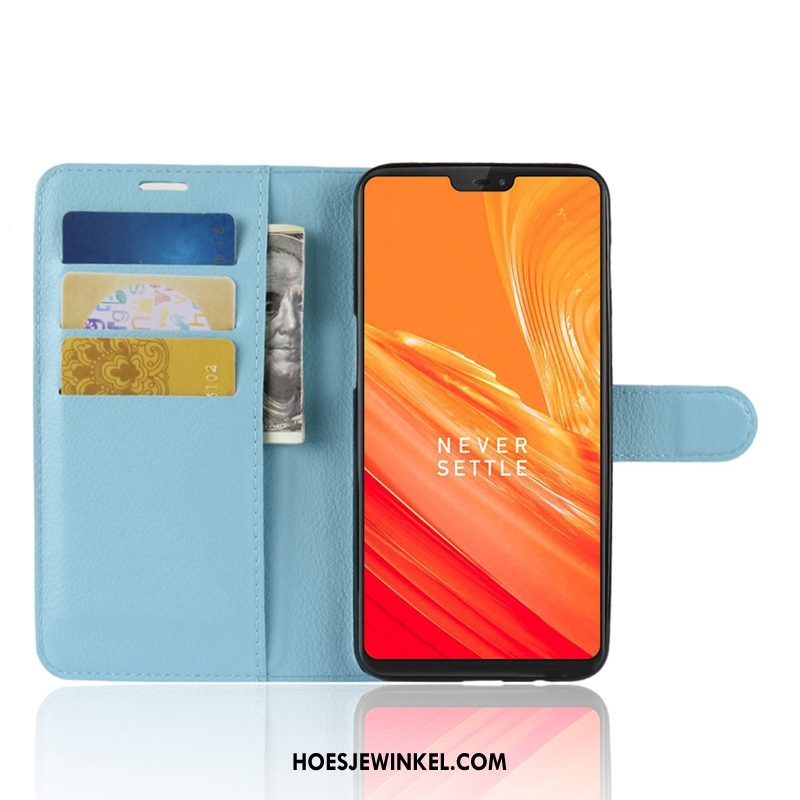 Oneplus 6 Hoesje Zacht Anti-fall Mobiele Telefoon, Oneplus 6 Hoesje Siliconen Leren Etui