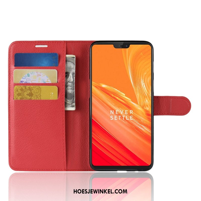 Oneplus 6 Hoesje Zacht Anti-fall Mobiele Telefoon, Oneplus 6 Hoesje Siliconen Leren Etui