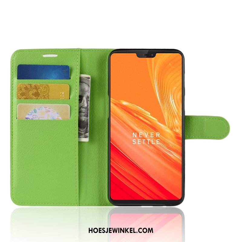 Oneplus 6 Hoesje Zacht Anti-fall Mobiele Telefoon, Oneplus 6 Hoesje Siliconen Leren Etui