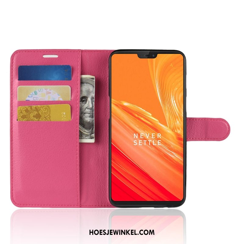 Oneplus 6 Hoesje Zacht Anti-fall Mobiele Telefoon, Oneplus 6 Hoesje Siliconen Leren Etui