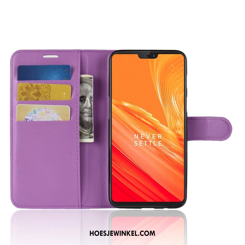 Oneplus 6 Hoesje Zacht Anti-fall Mobiele Telefoon, Oneplus 6 Hoesje Siliconen Leren Etui