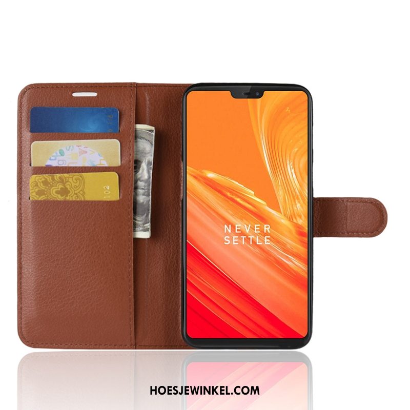 Oneplus 6 Hoesje Zacht Anti-fall Mobiele Telefoon, Oneplus 6 Hoesje Siliconen Leren Etui