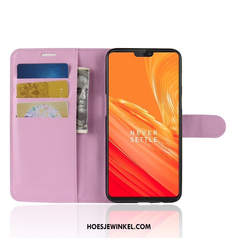 Oneplus 6 Hoesje Zacht Anti-fall Mobiele Telefoon, Oneplus 6 Hoesje Siliconen Leren Etui