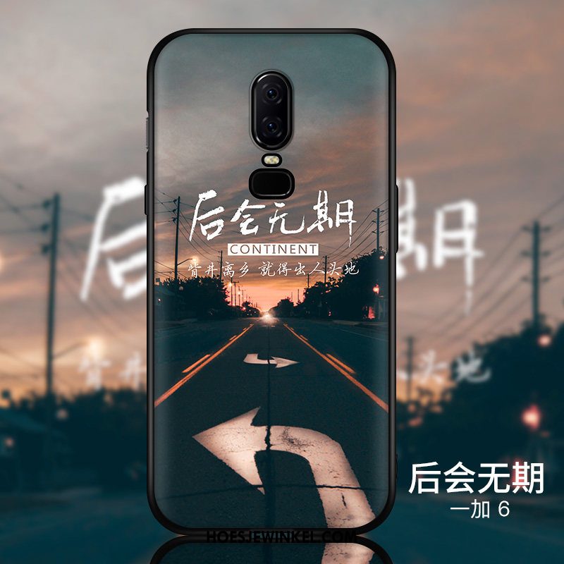 Oneplus 6 Hoesje Zacht Trendy Merk Persoonlijk, Oneplus 6 Hoesje Purper Scheppend