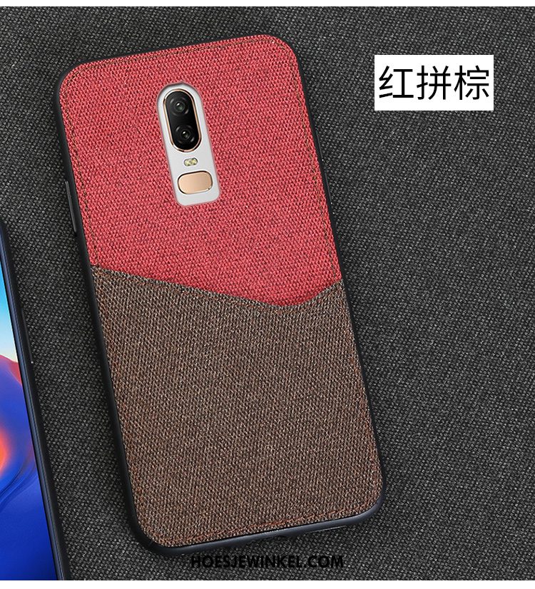 Oneplus 6 Hoesje Zwart Anti-fall Leren Etui, Oneplus 6 Hoesje Kaart All Inclusive