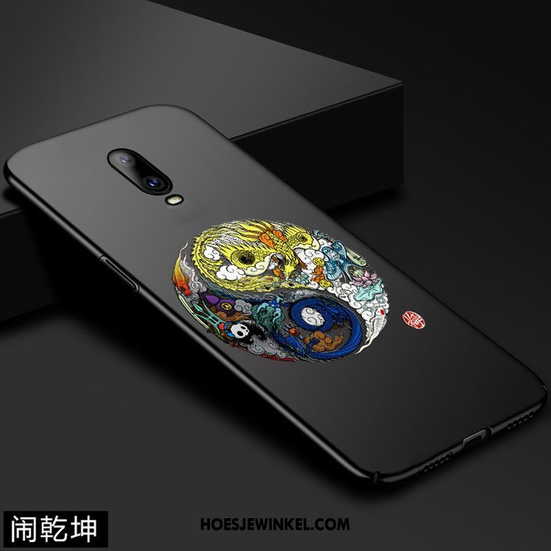 Oneplus 6t Hoesje Rijkdom Reliëf Kat, Oneplus 6t Hoesje Mobiele Telefoon Trendy Merk