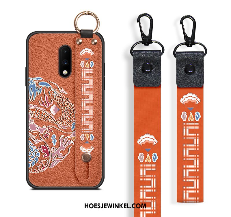 Oneplus 7 Hoesje Scheppend Anti-fall Trend, Oneplus 7 Hoesje Chinese Stijl Schrobben