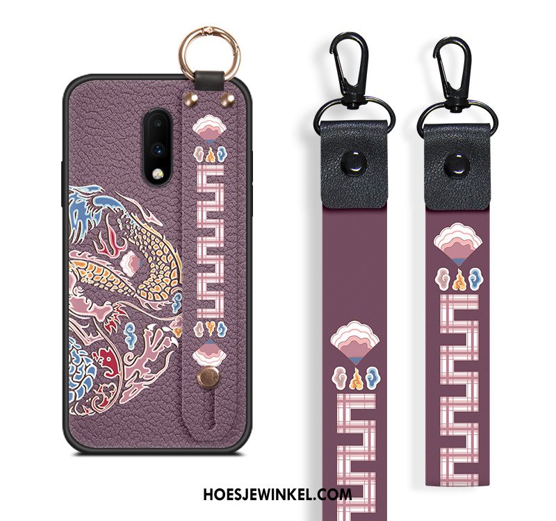 Oneplus 7 Hoesje Scheppend Anti-fall Trend, Oneplus 7 Hoesje Chinese Stijl Schrobben