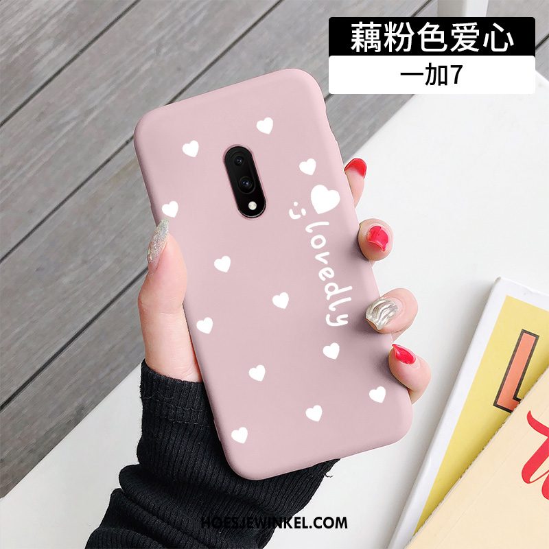 Oneplus 7 Hoesje Scheppend Liefde Trendy Merk, Oneplus 7 Hoesje Lichtblauw Dun