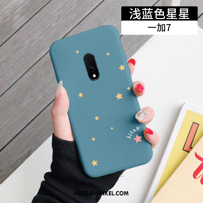 Oneplus 7 Hoesje Scheppend Liefde Trendy Merk, Oneplus 7 Hoesje Lichtblauw Dun