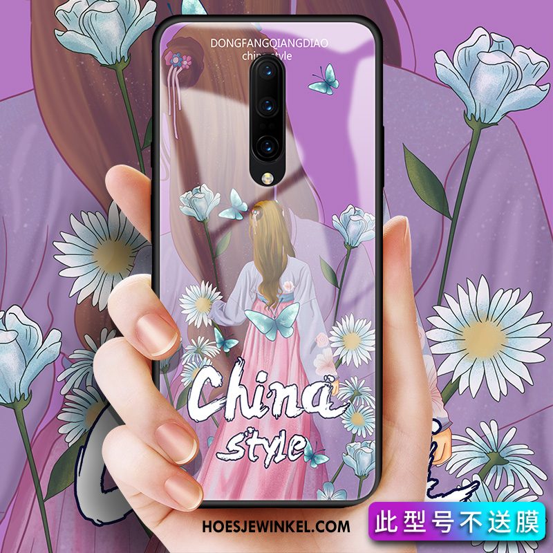 Oneplus 7 Pro Hoesje Groen Gehard Glas Wind, Oneplus 7 Pro Hoesje Mobiele Telefoon Lovers