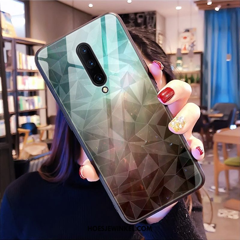 Oneplus 7 Pro Hoesje Purper Zacht Mobiele Telefoon, Oneplus 7 Pro Hoesje Ruit Siliconen