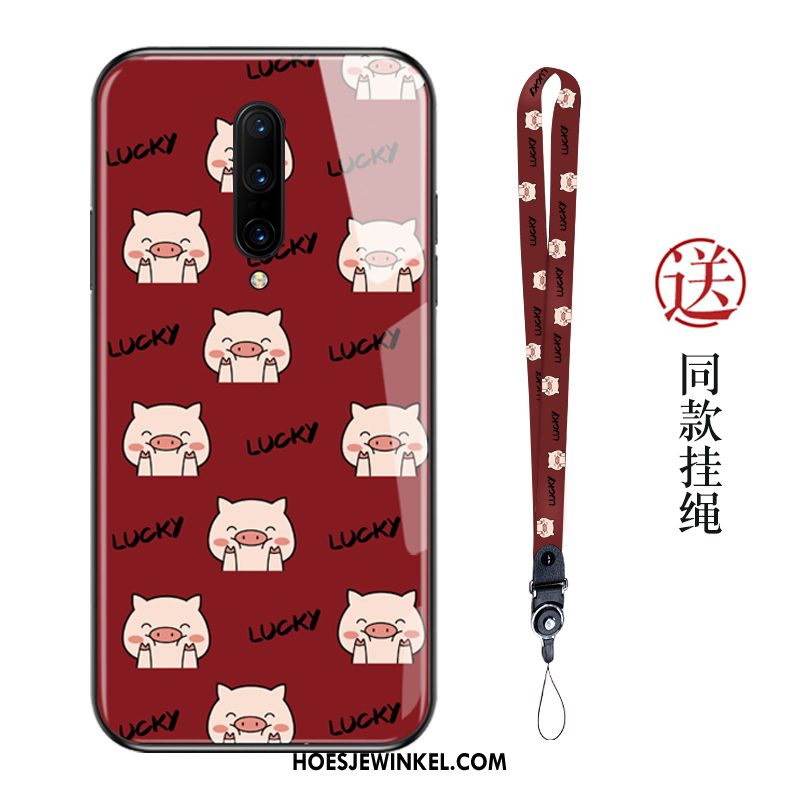 Oneplus 7 Pro Hoesje Rood Spotprent Hoes, Oneplus 7 Pro Hoesje Mooie Hanger