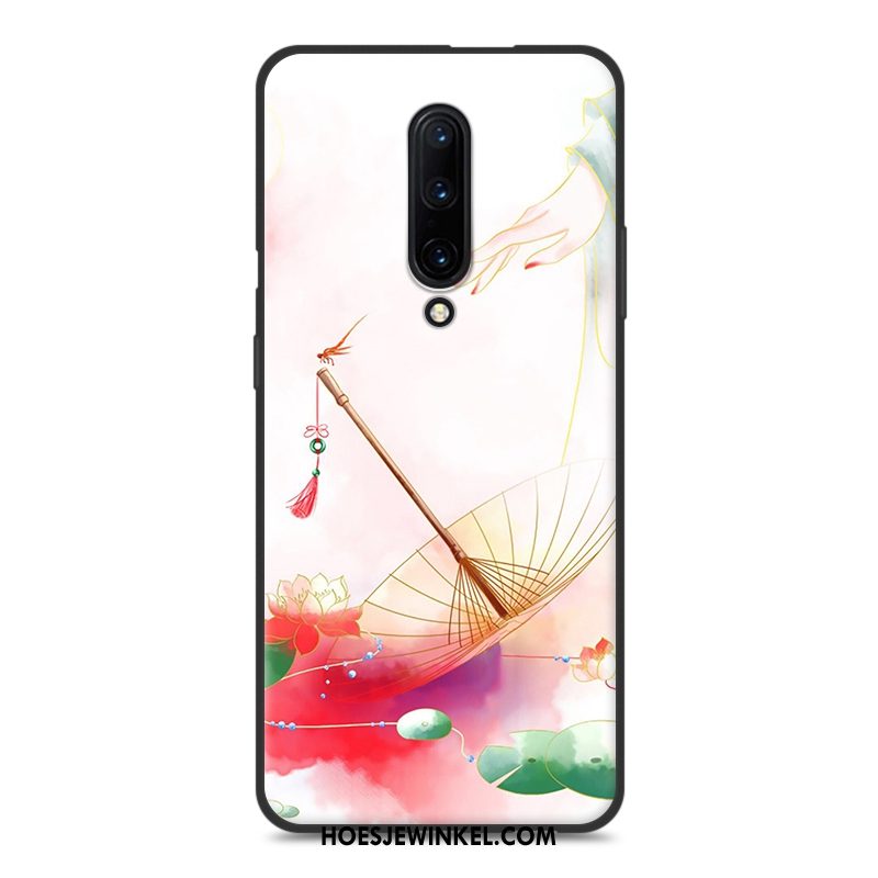 Oneplus 7 Pro Hoesje Siliconen Vintage Vers, Oneplus 7 Pro Hoesje Anti-fall Groen