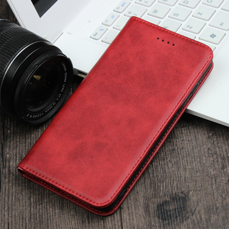 Oneplus 7t Pro Hoesje Anti-fall Leren Etui Rood, Oneplus 7t Pro Hoesje Mobiele Telefoon Hoes