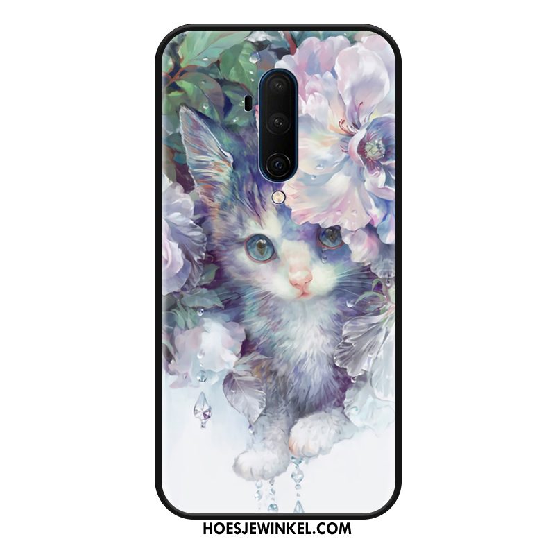 Oneplus 7t Pro Hoesje Bescherming Anti-fall Bloemen, Oneplus 7t Pro Hoesje Scheppend Hoes