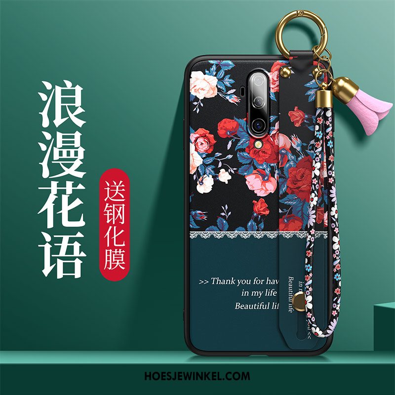 Oneplus 7t Pro Hoesje Siliconen Hoes Anti-fall, Oneplus 7t Pro Hoesje Bloemen Mobiele Telefoon