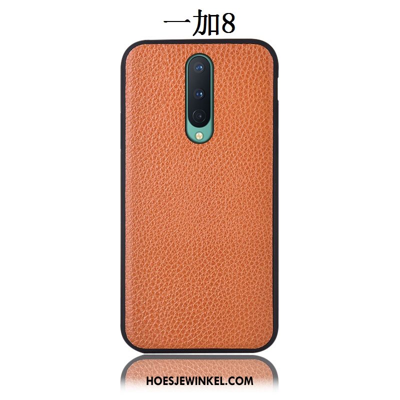 Oneplus 8 Hoesje All Inclusive Anti-fall Leren Etui, Oneplus 8 Hoesje Rood Mobiele Telefoon