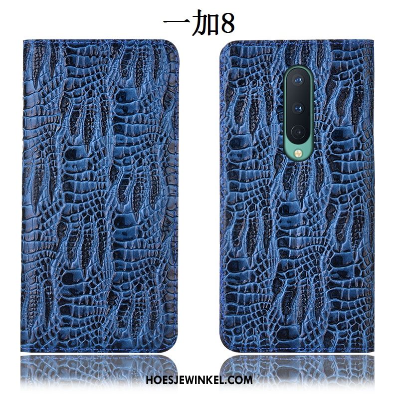 Oneplus 8 Hoesje Anti-fall All Inclusive Folio, Oneplus 8 Hoesje Blauw Mobiele Telefoon