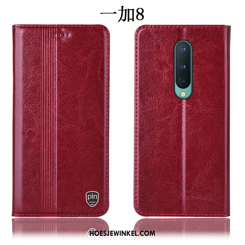 Oneplus 8 Hoesje Bescherming Patroon Folio, Oneplus 8 Hoesje Anti-fall Hoes