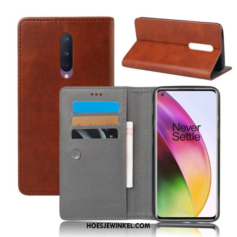 Oneplus 8 Hoesje Hoes Folio Kaart, Oneplus 8 Hoesje Rood All Inclusive