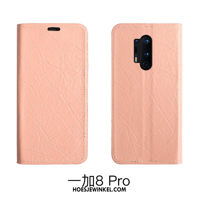 Oneplus 8 Pro Hoesje Bescherming Eenvoudige All Inclusive, Oneplus 8 Pro Hoesje Leren Etui Folio