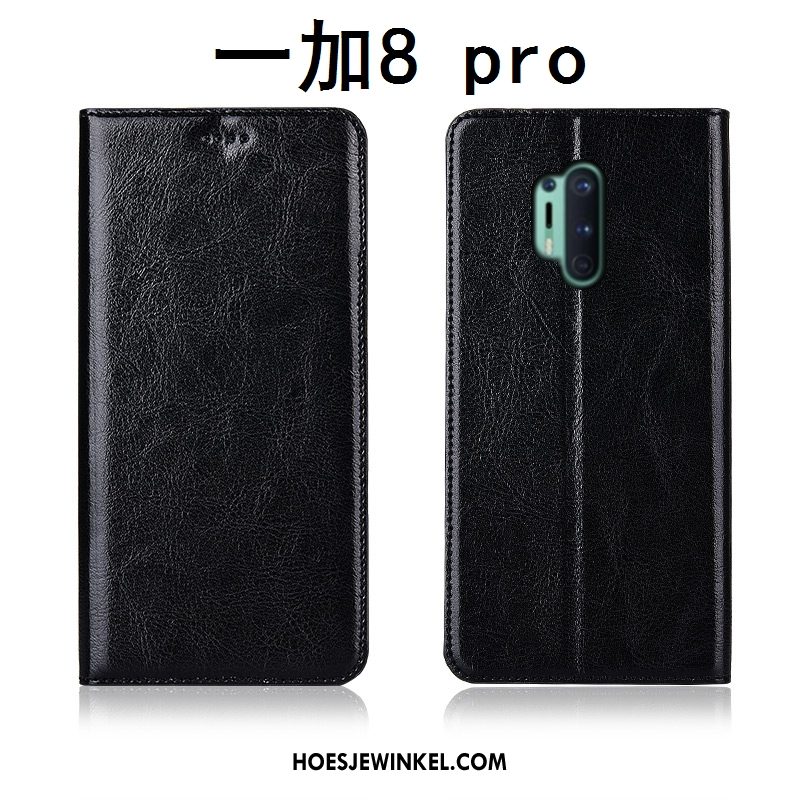 Oneplus 8 Pro Hoesje Leren Etui Echt Leer Bescherming, Oneplus 8 Pro Hoesje All Inclusive Siliconen Braun