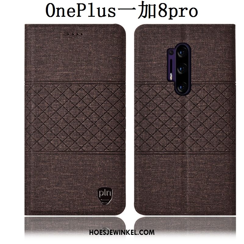 Oneplus 8 Pro Hoesje Mobiele Telefoon Geruite Bescherming, Oneplus 8 Pro Hoesje Roze Hoes