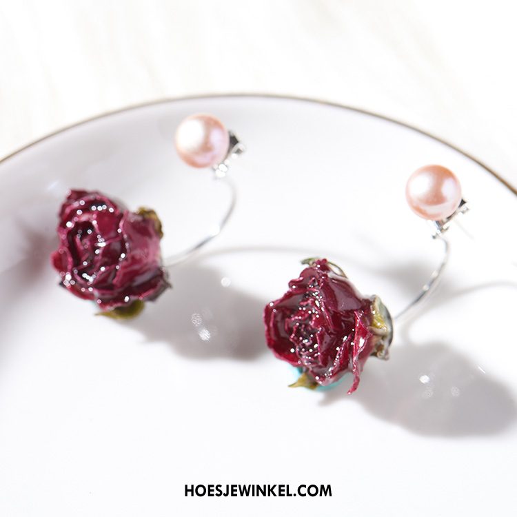 Oorbellen Dames Super Met De Hand Bloemen, Oorbellen Lange Origineel Silber