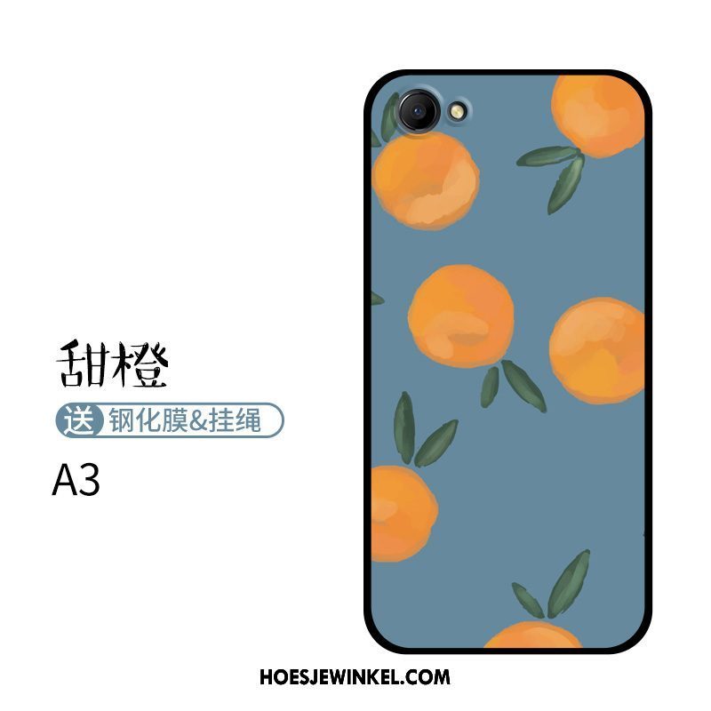 Oppo A3 Hoesje All Inclusive Anti-fall Blauw, Oppo A3 Hoesje Hanger Vintage