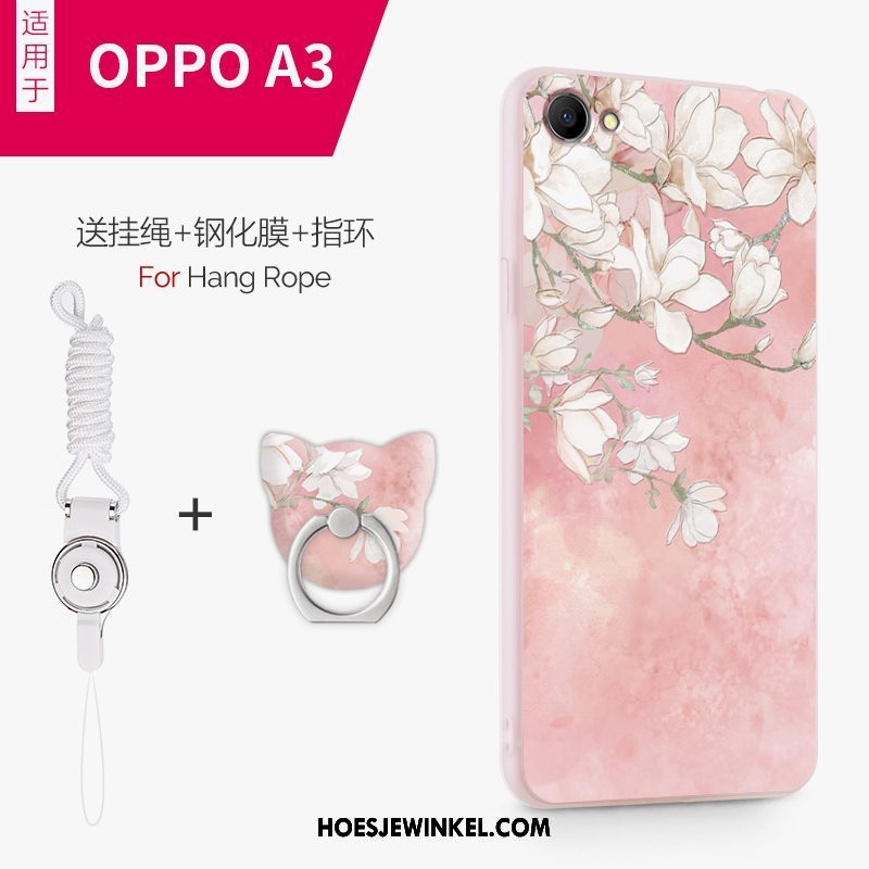 Oppo A3 Hoesje Siliconen Scheppend Bescherming, Oppo A3 Hoesje Trend Zacht