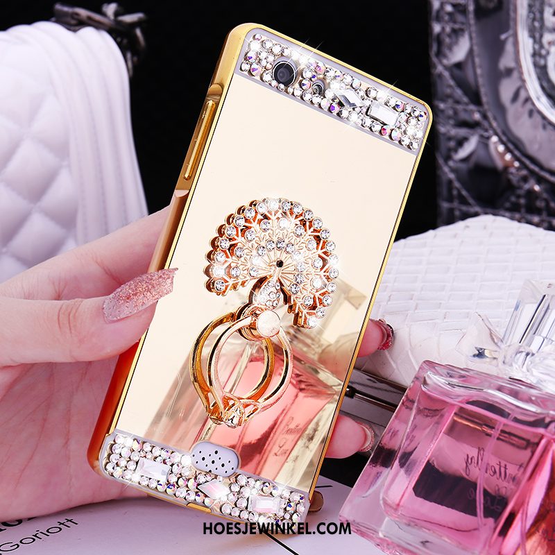 Oppo A31 Hoesje Hard Bescherming Roze, Oppo A31 Hoesje Met Strass Omlijsting